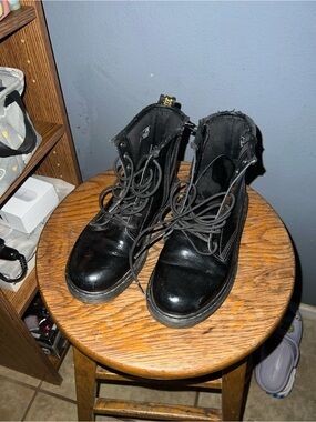 Dr. Martens Black Leather Lace-Up Ankle Boots